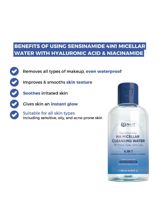 NUT BOTANICALS Sensinamide HA Micellar Cleansing Water 250 ml - Image 2