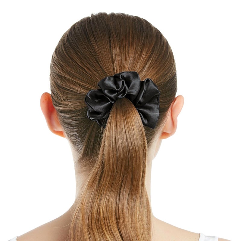 LilySilk 100% Mulberry Silk Hair Tie, 1Pc, Black - Prevents Frizz & Breakage, No Damage, Soft, Breathable, Suitable for All Hair Types & Styles, Various Occasions - Image 3