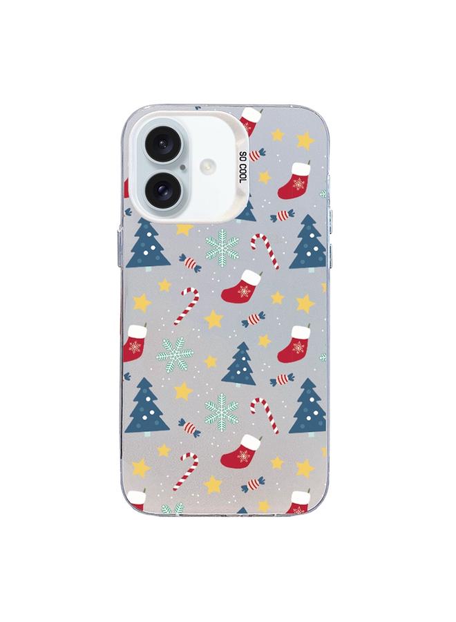 S-TOP Case For iPhone 16 Christmas Series PC Full Coverage Pattern Phone Case - Image 1