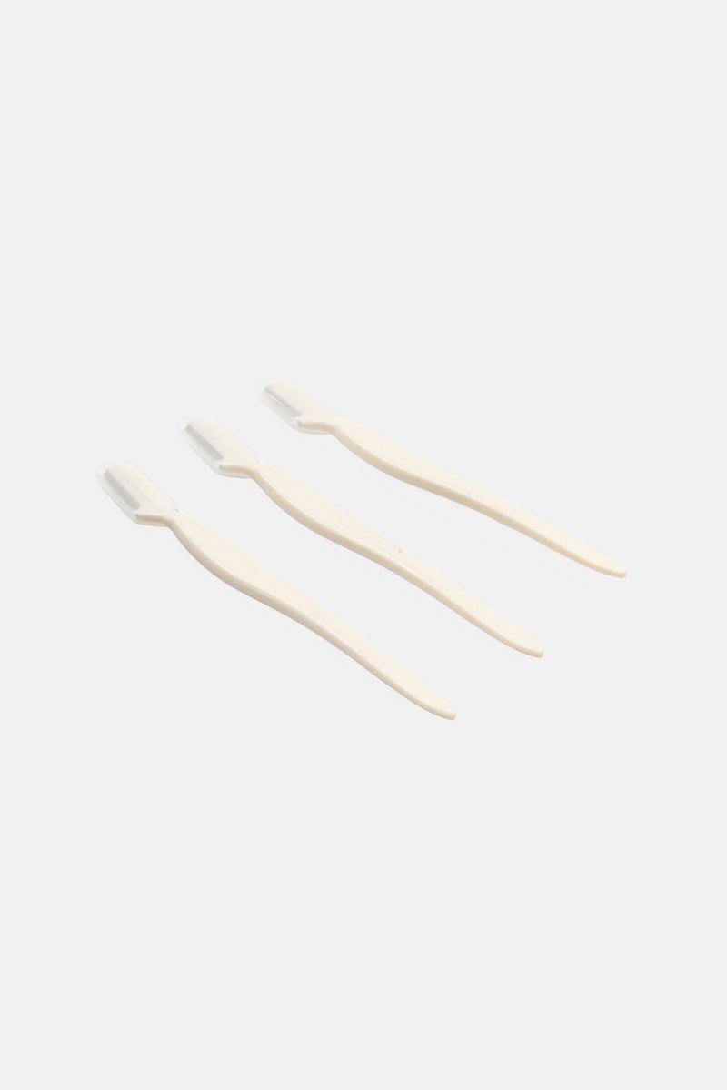YOTO 3 Pieces Eyebrow Razor Set, White - Image 2