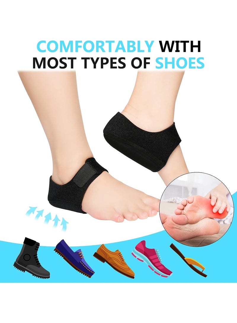 2Pairs Heel Protectors, Heel Cups, Gel Heel Cushion Support for Plantar Fasciitis, Heel Pain, Achilles Tendinitis, Dry Cracked Heels, Heel Pads for Men & Women - Image 5