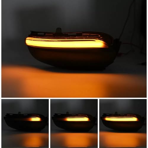 doiplent [2pcs] Side Mirror Sequential Turn Signal Lights for VW Golf MK6 2009-2013 GTI 6 2008-2013 Golf R20 2008-2012 Touran 2011-2015 Assemely-Smoked Lens - Image 2