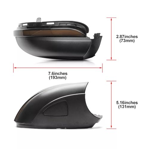 doiplent [2pcs] Side Mirror Sequential Turn Signal Lights for VW Golf MK6 2009-2013 GTI 6 2008-2013 Golf R20 2008-2012 Touran 2011-2015 Assemely-Smoked Lens - Image 4