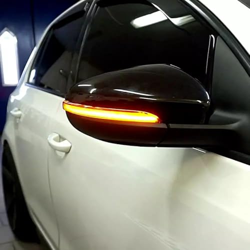 doiplent [2pcs] Side Mirror Sequential Turn Signal Lights for VW Golf MK6 2009-2013 GTI 6 2008-2013 Golf R20 2008-2012 Touran 2011-2015 Assemely-Smoked Lens - Image 3