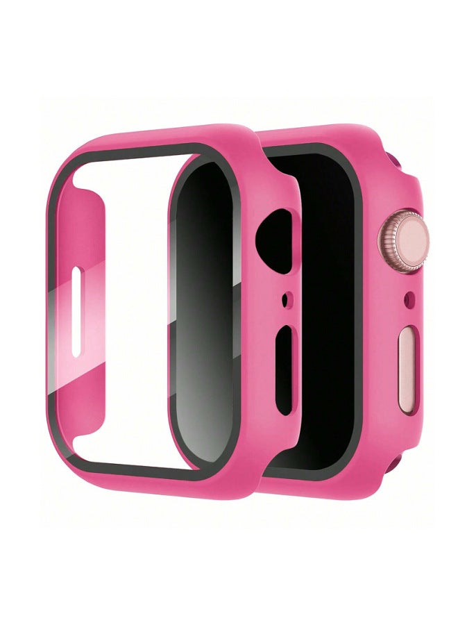Neutral For Apple Watch10 Full Series Apple Watch Case Pc Frosted Oil Spray Tempered Film All-in-one Case - Image 1