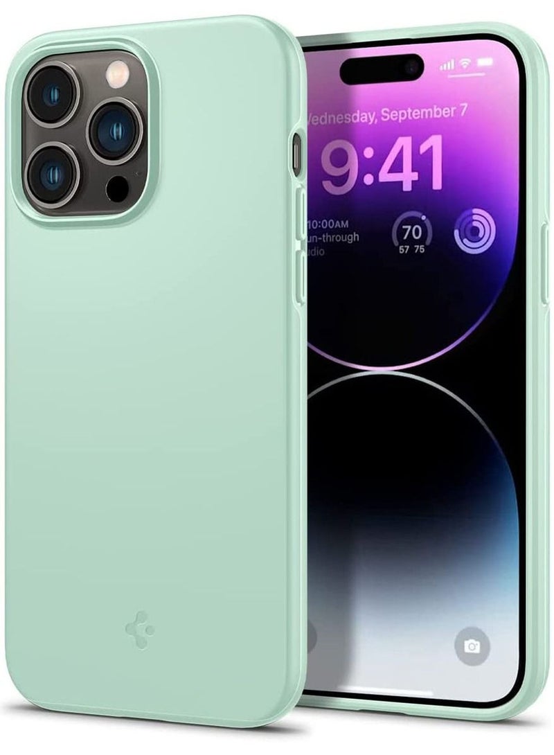 Spigen Thin Fit iPhone 14 Pro Case Cover - Apple Mint - Image 1