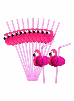 نيبمينينت 50 Piece Paper Straws Set rinking for Birthday Party Decorations, Hawaiian Summer Beach Supplies  - Image 1