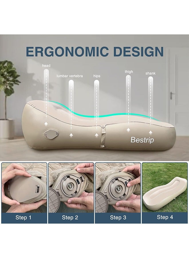 Auto Inflatable Couch, Air Mattress Sofa Bed with Portable Air Pump