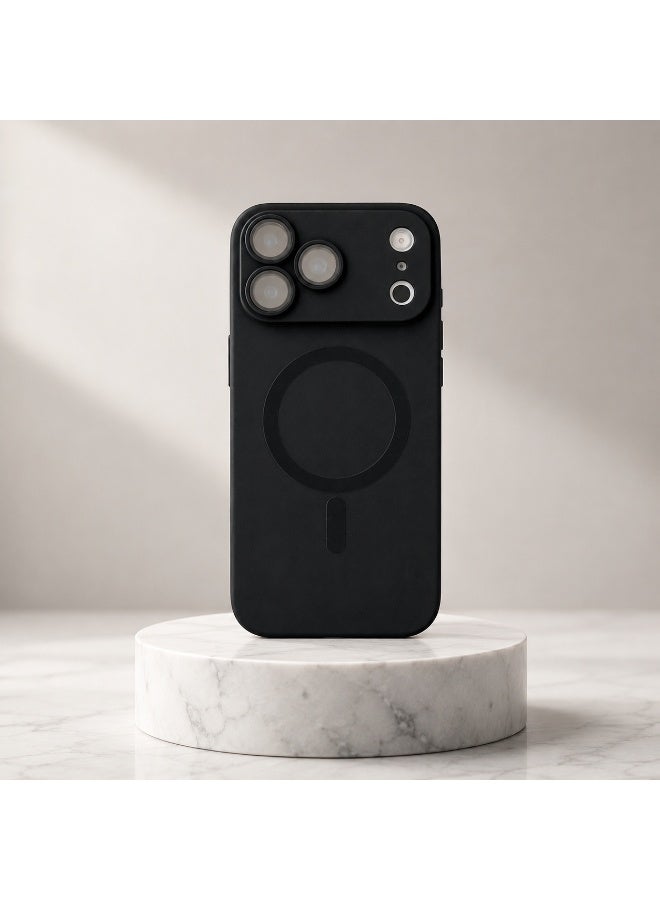 iPhone 17 Pro Max Magnetic Case: Metallic Paint Shockproof Cover + Lens Protector - Image 2