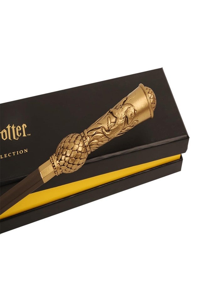 Harry Potter Cup of Hufflepuff Wand - 14.5" Collectible Wizard Wand - Gold Detailing & Badger Emblem - Display Replica with Deluxe Collector’s Box - Ideal for Fans & Collectors - Not a Toy - Image 2