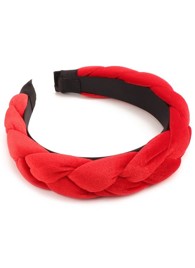DRESHOW Fashion Knotted Headbands Vintage Velvet Braided Headbands Criss Cross Twist Hairbands Accessories For Women Girls  - Image 1