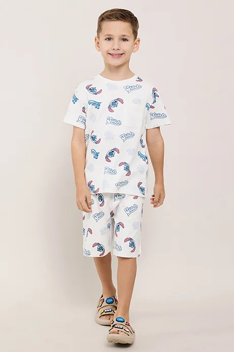R&B Stitch Print Clothing Set