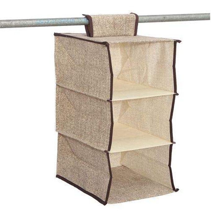MULTIPURPOSE 3 LAYER FOLDABLE HANGING CLOTHES ORGANIZER WARDROBE STORAGE ORGANIZER SHELVES 30 X 30 X 60 CM