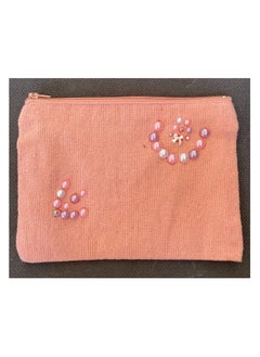 هي تريا Pink Canvas Pouch 