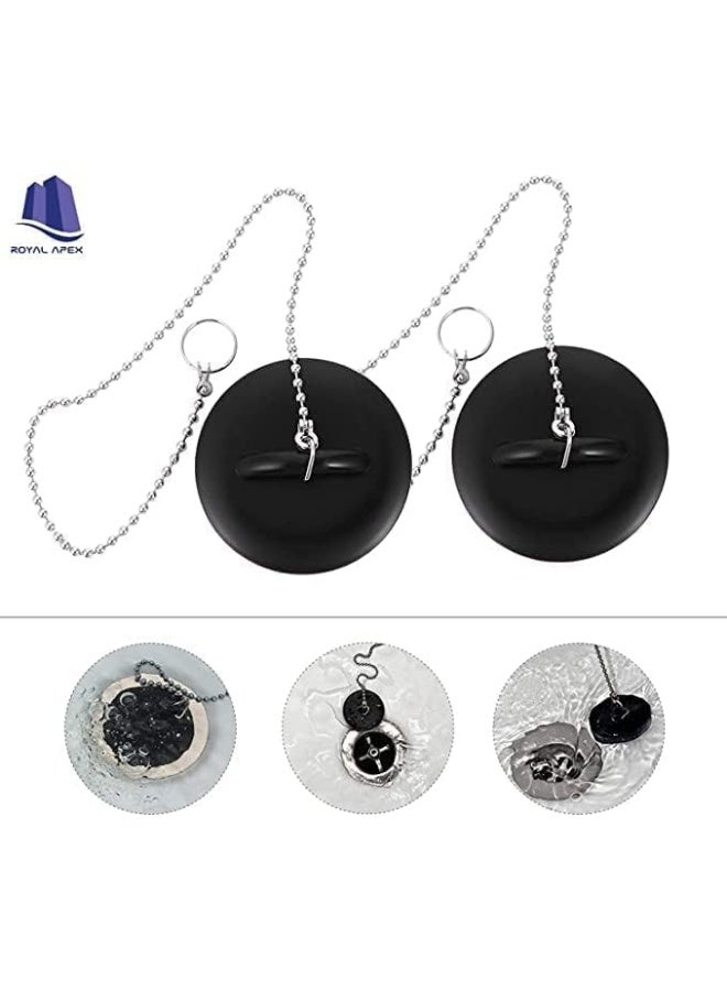 Biella 1.1/2 Inch Tub Stopper Bathroom Sink Drain Plug Silicone Bathtub Drain Stopper With Chains For Kitchen Bathtub Bathroom Sink Drains - Image 5