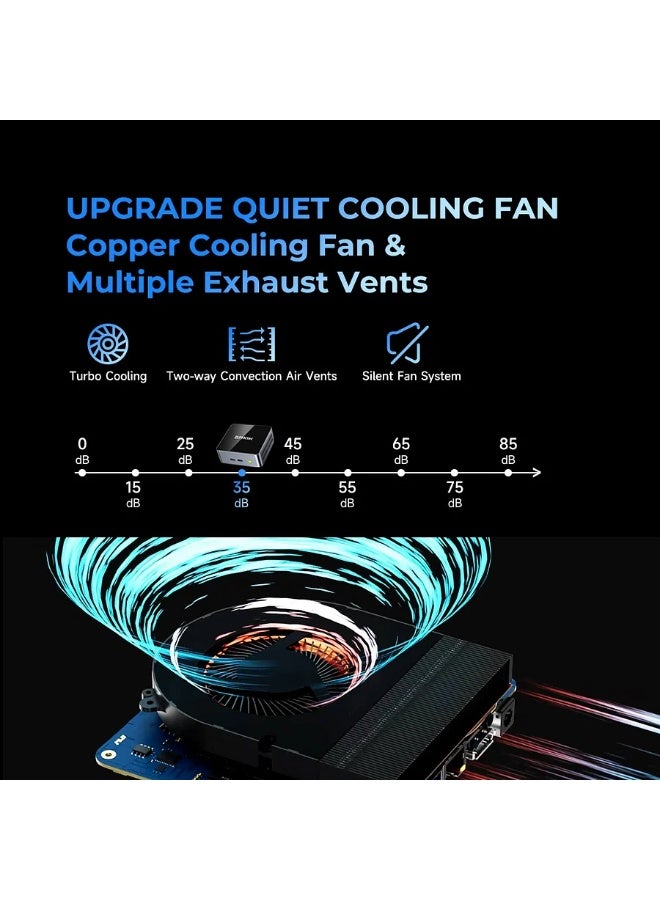 GMKtec NucBox M3 Ultra Mini PC – Intel Core i7-12700H (14C/20T 4.7GHz), 32GB DDR4 RAM, 1TB NVMe SSD, Intel Iris Xe Graphics, Triple 4K Display, WiFi 6, BT5.2, USB-C, Compact Desktop Computer M3 ULTRA 32GB+1TB - Image 3