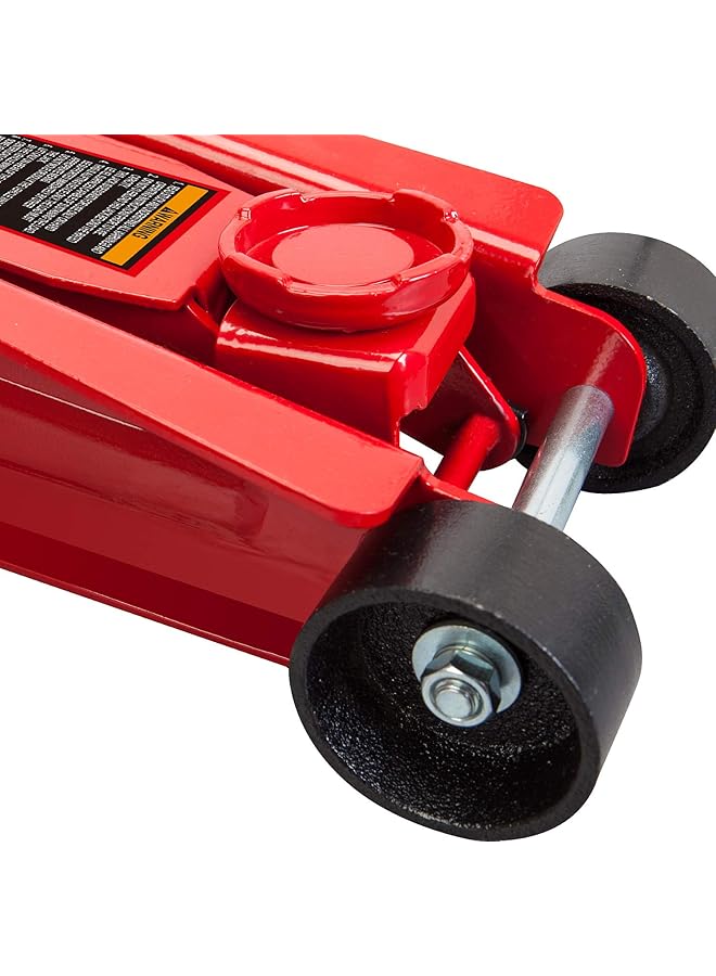 بيج ريد رافعة خدمة/أرضية هيدروليكية منخفضة الارتفاع من طراز Tam825051 Torin مزودة بمضخة رفع سريعة بمكبس واحد، سعة 2.5 طن (5000 رطل)، لون أحمر - Image 3