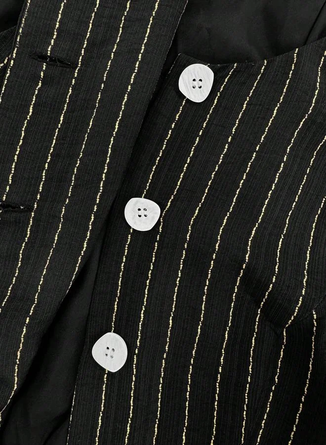 تايك تو Take Two Striped Button Up Top and Pants Co-Ords