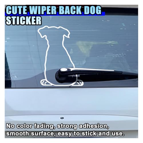 DUSCOKE Cute Dog Decal Car Rear Windshield Window Wiper Sticker, Funny Dog Moving Tail Decal Waterproof Vinyl Sticker, Lovely Animal Puppy Decoration Decals for Car Window, Laptop (Style B) - Image 3