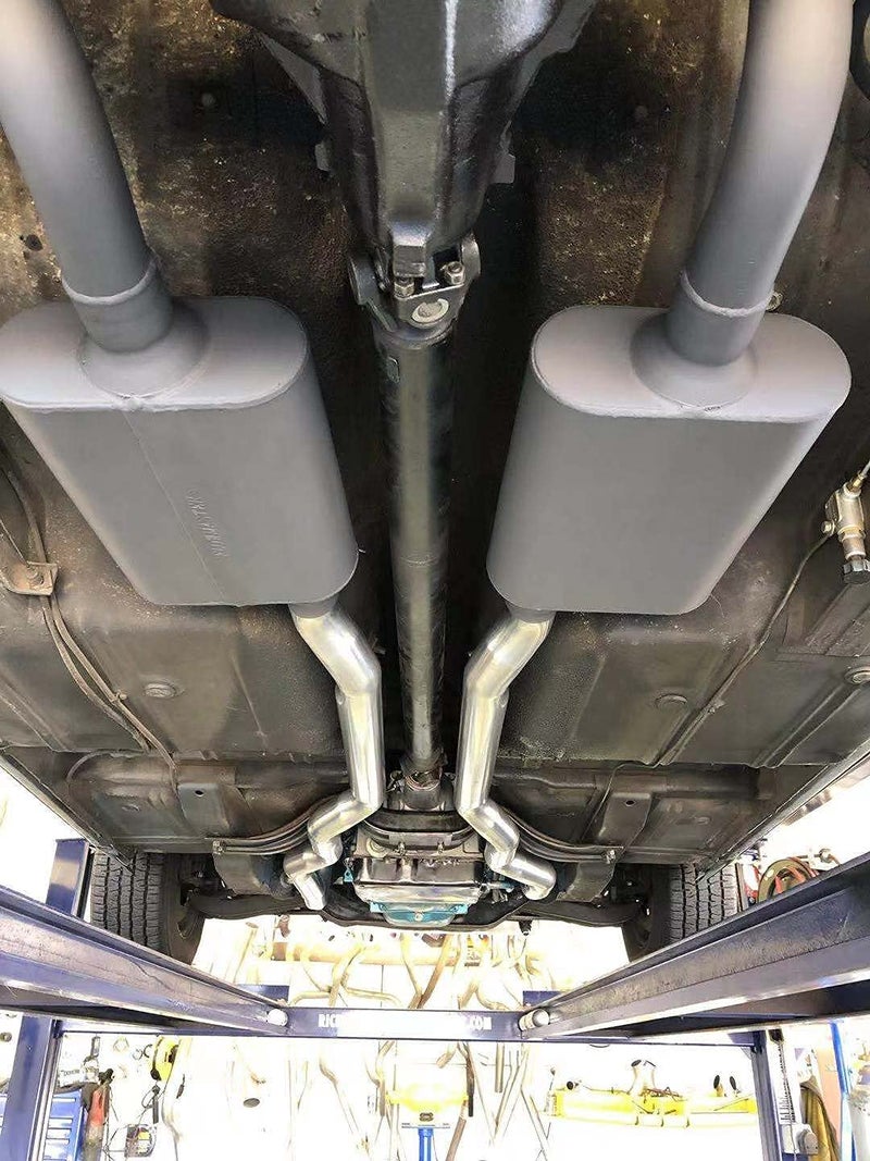 Floshine Universal Mufflers Dual Chamber 3" inlet (ID) 3" outlet (ID) overall 17" Performance Automotive Muffler Exhaust FH43040 - Image 5