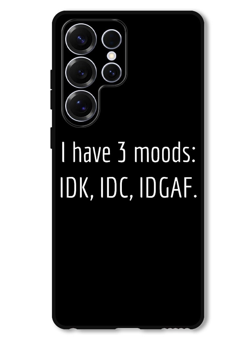 Theodor Protective Case Anti Scratch Shock Proof Bumper Cover For Samsung Galaxy S25 Ultra i have 3 Moods - Image 1