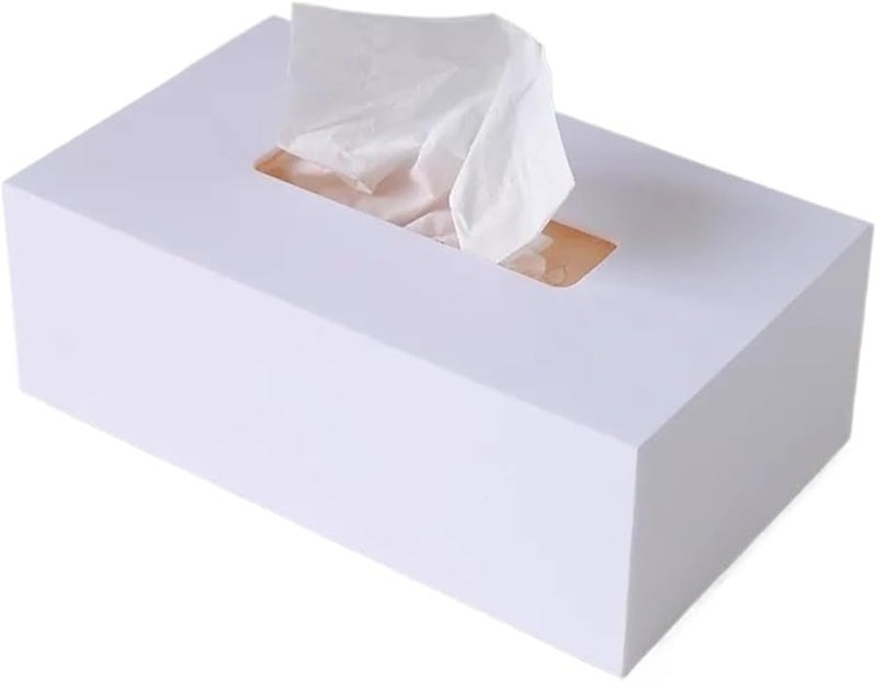 Standard White Acrylic Tissue Box Organizer For Restaurant Napkins And Coffee Table - Image 2