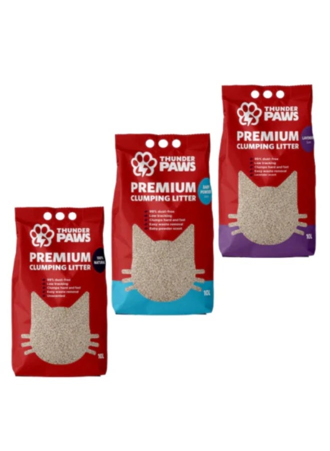 Thunder Paws Premium Hard Clumping Clay Cat Litter 1OL - Image 2