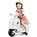 INFANS Licensed Vespa Kids Motorcycle by INFANS 6V Battery Powered Motorbike for Toddlers with Training Wheels Horn LED Lights Electric Ride on Toys for Boys Girls Aged 1836 Months White - Image 2