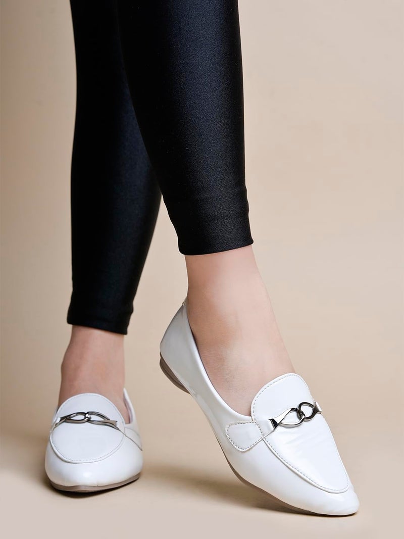 Shoetopia حذاء شوتوبيا مسطح مدبب للنساء والفتيات - Image 1