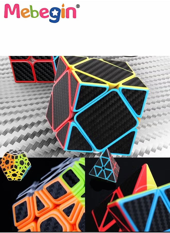 MEBEGIN - 5-Piece Speed Cube Set, Magic Fast Cubes Collection, 2x2 3x3 5x5 Pyramid Pyramid Skew, 3D Speed Cube Game, Educational toys for relaxation, Ideal Gift For Kids, Adults, Speed Cubing Beginners and Puzzle Enthusiasts - Image 1