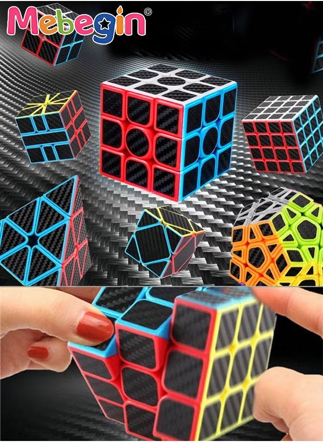 ميبيجين مجموعة مكعبات السرعة المكونة من 5 قطع، مجموعة مكعبات سريعة سحرية، 2 × 2 و3 × 3 و5 × 5، لعبة مكعب السرعة ثلاثية الأبعاد، ألعاب تعليمية للاسترخاء، هدية مثالية للأطفال والكبار ومبتدئي المكعبات السريعة وعشاق الألغاز  - Image 4