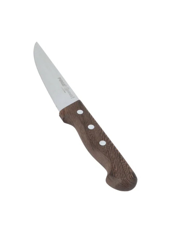 PiRGE Steel Knife, 5Inch, Wood Handle - Silver Brown - Image 3