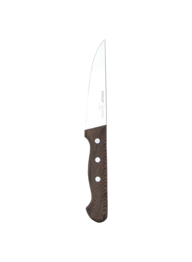 PiRGE Steel Knife, 5Inch, Wood Handle - Silver Brown - Image 1