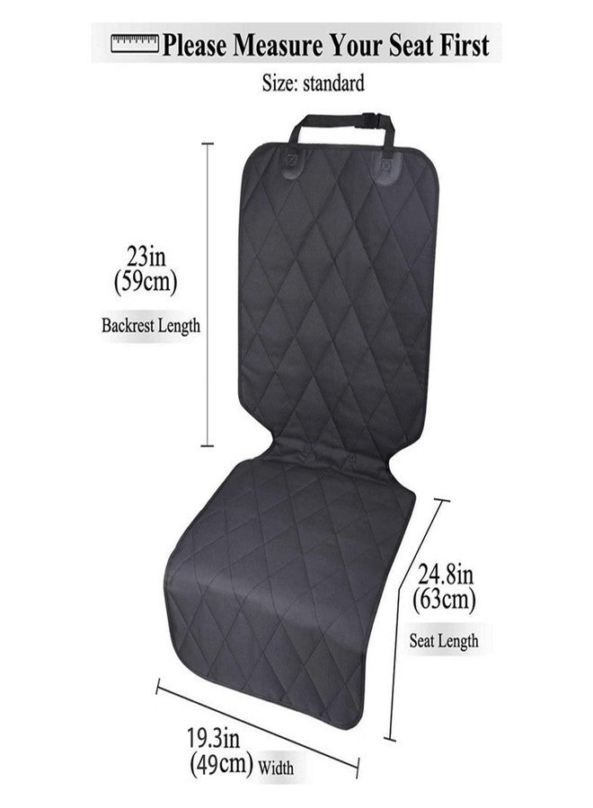 YOOLEETC Front Dog Seat Covers, Waterproof Front Seat Car Cover,Dog Car Seat Cover with Side Flaps, Waterproof & Nonslip Dog Seat Coverfor Cars, Trucks, SUVs, Jeep.(Black) - Image 3