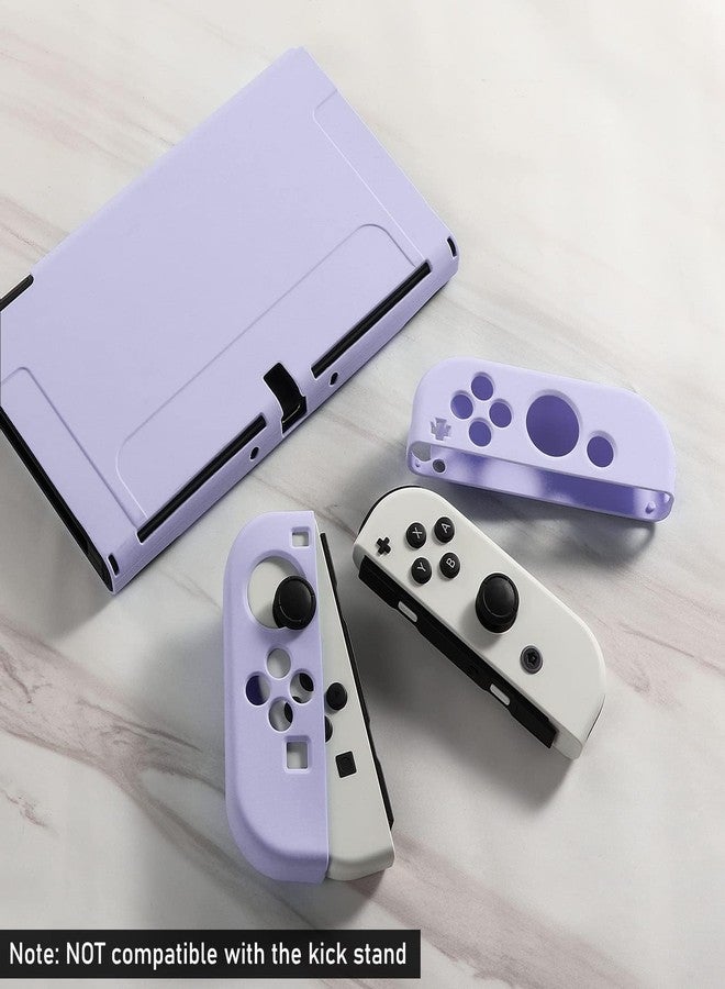 bruximly Dockable Case for Nintendo Switch OLED Model 2021, Soft TPU Protective Cover Case for Switch OLED Console and Joy-con Controller with 2 Pcs Thumb Grip - Image 2