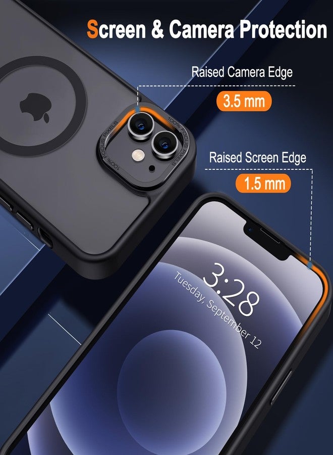 Hython Case for iPhone 12 Case Magnetic Translucent Matte Phone Cases 6.1" [Compatible with MagSafe] Thin Slim Fit Shockproof Bumper Hard Protective Cover for Women Men Girls, Frosted Black - Image 4