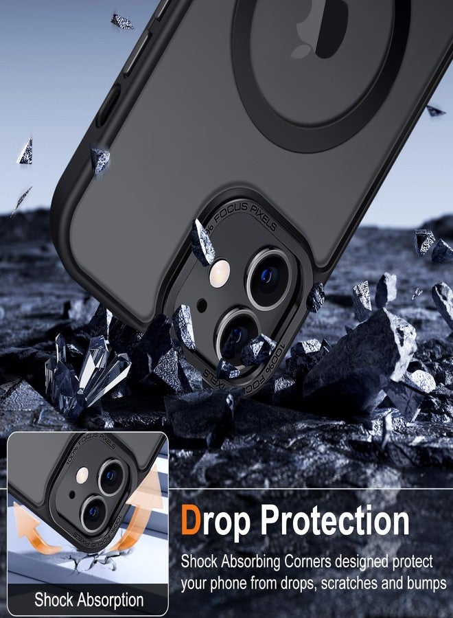 Hython Case for iPhone 12 Case Magnetic Translucent Matte Phone Cases 6.1" [Compatible with MagSafe] Thin Slim Fit Shockproof Bumper Hard Protective Cover for Women Men Girls, Frosted Black - Image 5