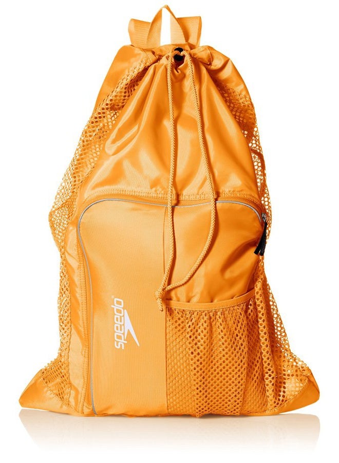 speedo Unisex-Adult Deluxe Ventilator Mesh Equipment Bag Bright Marigold, One Size - Image 1
