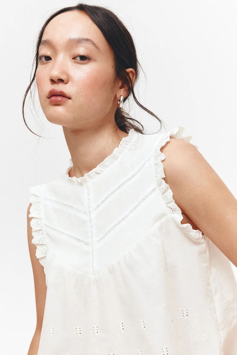 H&M Frill-trimmed vest top