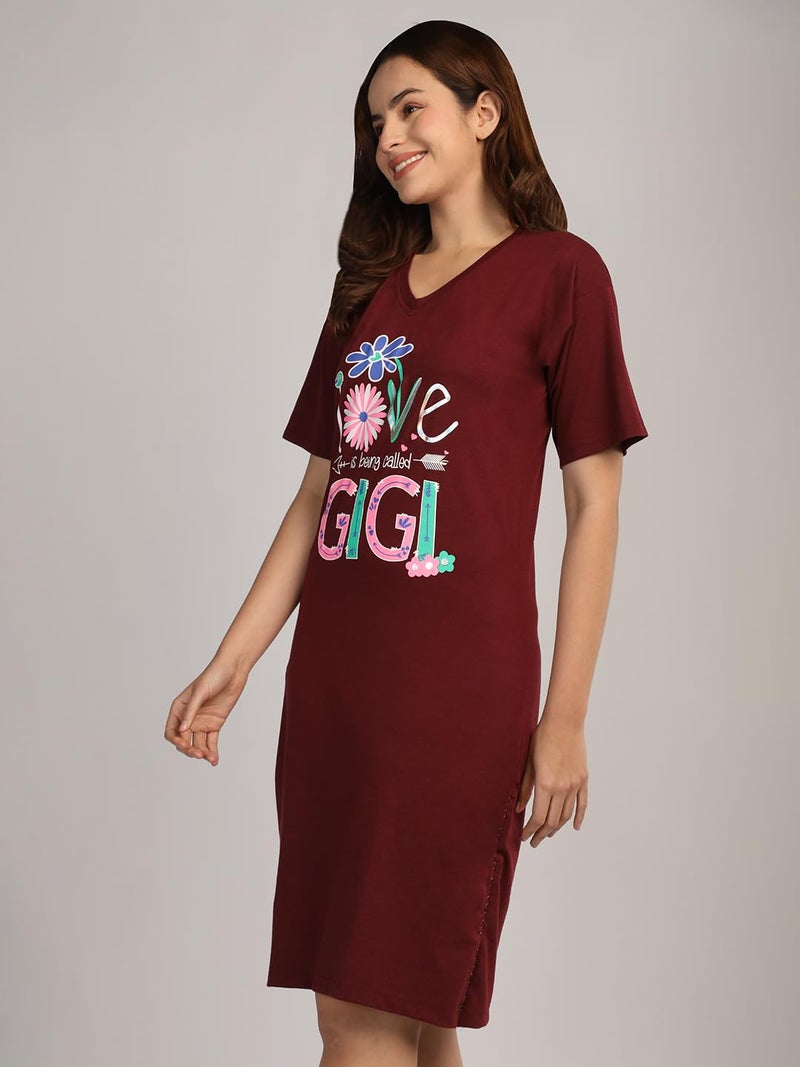 Duchess Mom T-Shirt Dress | Night Dress | Loose Fit | Pre and Post Pregnancy - Image 4