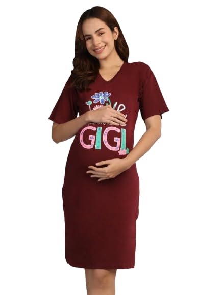 Duchess Mom T-Shirt Dress | Night Dress | Loose Fit | Pre and Post Pregnancy - Image 1