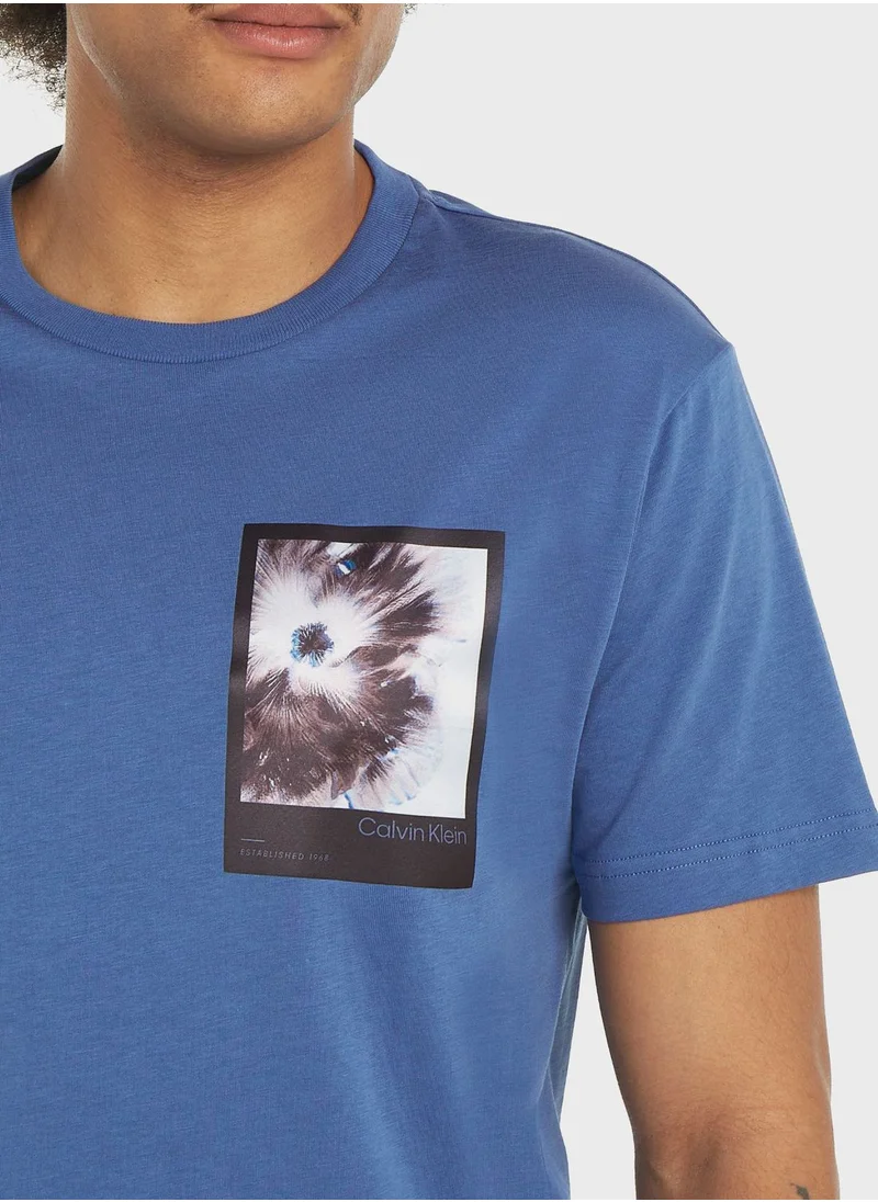 CALVIN KLEIN Graphic Crew Neck T-Shirt