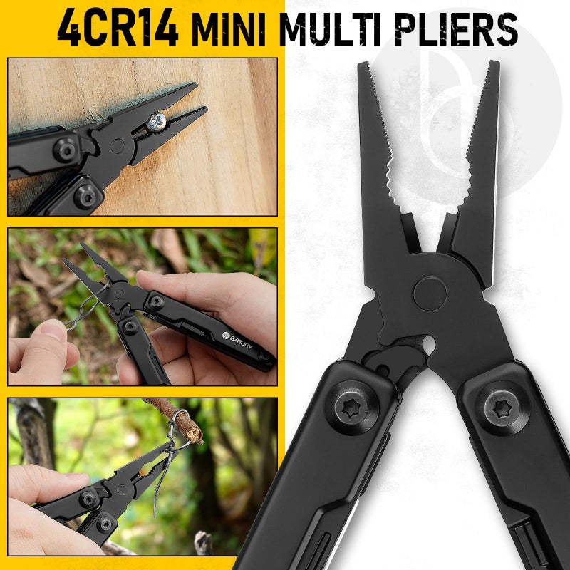 Bibury Mini Multitool Pliers Bi2051Ab  Mini Edc Multi Tool With Pocket Clip For Outdoor Survival  Anniversary Birthday Gifts For Men And Women  Gifts For Dad Husband Boyfriend  Essential Edc Gear Tool - Image 4