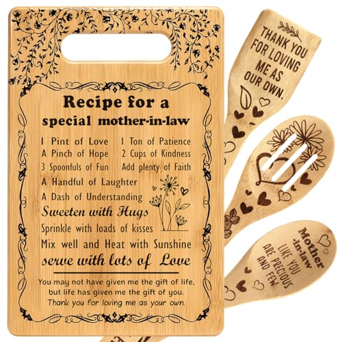Great Gifts for Mother in law from Daughter in law Son in law best mother in law gifts for Birthday Christmas Wedding to My Mother in law Cutting Boards for the Kitchen