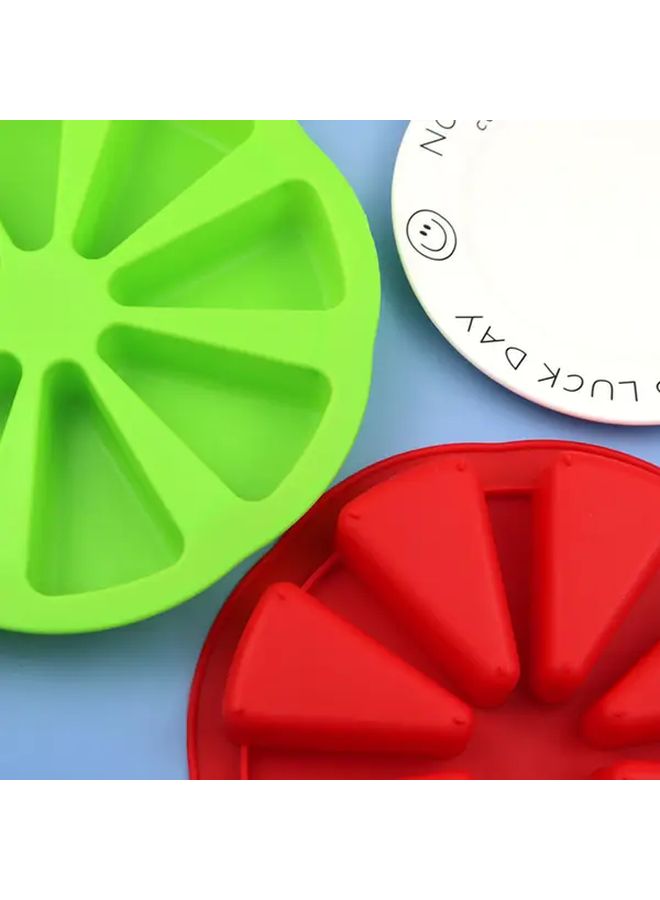 Green Silicone Mold For Round Lemon Slices With 8 Fan Grooves For Jelly Chocolate Ice - Image 4