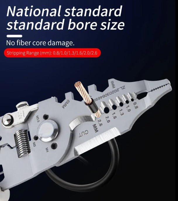 XBEY Multifunctional Wire Stripper and Cutter Crimping Tool Wire Stripper Crimping Plier Cable Cutter MultiPurpose Wire Stripper Crimping Tool 21 in 1 Wire Stripper - Image 4