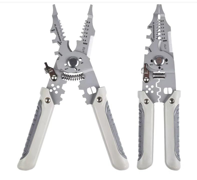 XBEY Multifunctional Wire Stripper and Cutter Crimping Tool Wire Stripper Crimping Plier Cable Cutter MultiPurpose Wire Stripper Crimping Tool 21 in 1 Wire Stripper - Image 1
