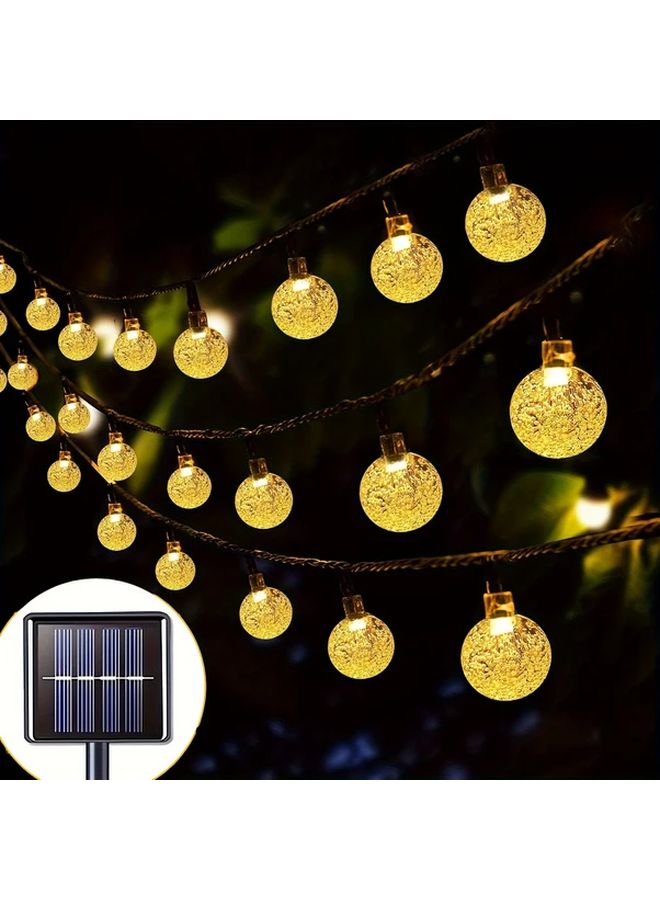 Solar String Lights 10LEDs 118 Inch Warm White IP65 Waterproof 8 Functions Garden - Image 3