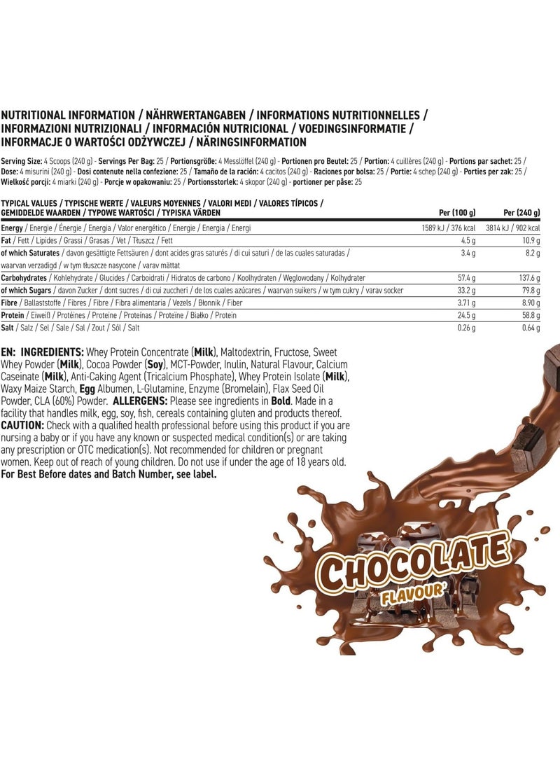 أبلايد نيوتريشن تركيبة كريتيكال ماس الأصلية، بنكهة الشوكولاتة، 6 كجم - مكسب كتلة عضلية غني بالسعرات الحرارية مع 58.8 جم من البروتين والكربوهيدرات، أكثر من 900 سعر حراري لكل حصة - Image 3