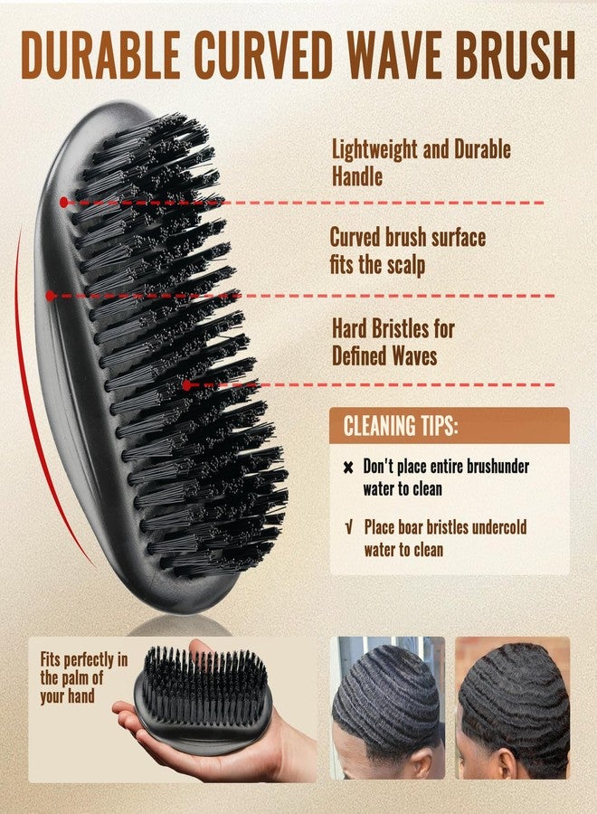 Goiple Wave Pomade 360 Greasy Pomade Wave Styler Brush Great for Wolfing, Boar Bristle Beard & Wave Brush for Barbers & Daily Use, Styling Set for Men 360 Easy Wash 360 Wave Training Hair Cream - Image 3